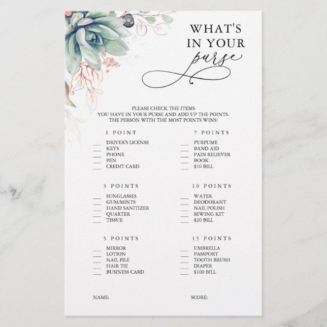 Lámina ¿Qué Hay En Tu Bolsa De Suculento Juguete De Ducha (Anverso)