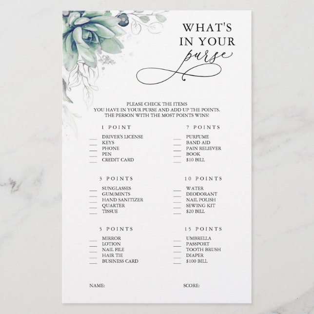 Lámina ¿Qué Hay En Tu Bolsa De Suculento Juguete De Ducha (Anverso)