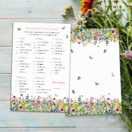 Lámina ¿Qué hay en tu bolsillo? | Flores silvestres moder