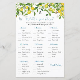 Lámina ¿Qué hay en tu bolsillo? | Juego de ducha de limón