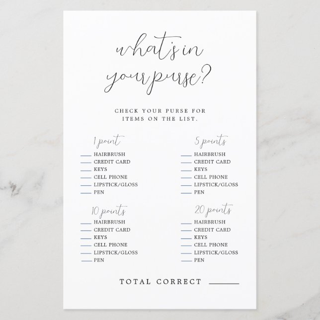 Lámina ¿Qué hay en tu bolso? (Anverso)