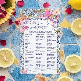 Lámina ¿Qué hay en tu bolso?