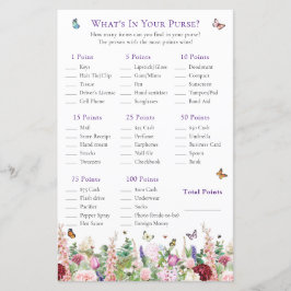 Lámina ¿Qué Hay En Tu Bolso | Flores Rosadas Purpúreas