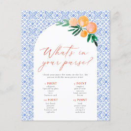 Lámina Qué hay en tu bolso Spritz Bridal Shower Game