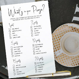 Lámina Qué hay en tu cartera juego de ducha de novia Gree