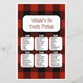 Lámina ¿Qué hay en tu cartera? Pequeño Baby Shower de Lum