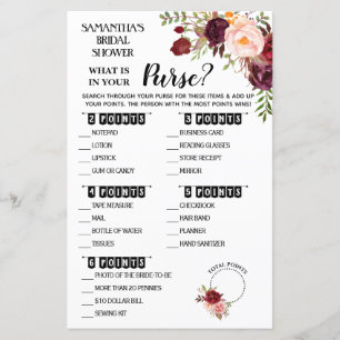 Lámina ¿Qué hay en tu ducha de bolso juego de español ing