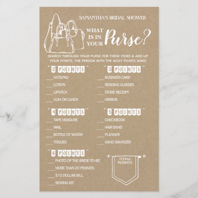 Lámina ¿Qué hay en tu juego bilingüe de ducha rústica? (Anverso)