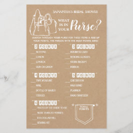 Lámina ¿Qué hay en tu juego bilingüe de ducha rústica?