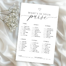 Lámina ¿Qué hay en tu juego de bolsos? | Ducha nupcial mí