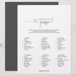 Lámina ¿Qué hay en tu juego de ducha de novia con guión b