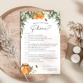 Lámina ¿Qué hay en tu juego de ducha de novia telefónica?