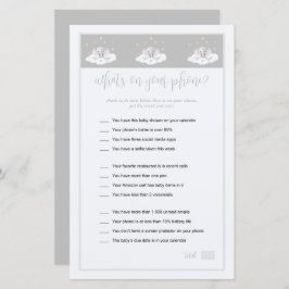 Lámina Qué hay en tu juego de teléfono Elephant Baby Show