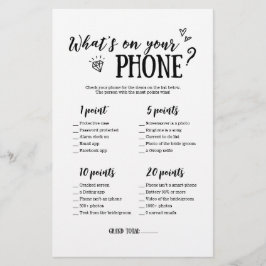 Lámina ¿Qué hay en tu juego de teléfono para ducha de nov