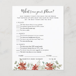 Lámina Qué hay en tu teléfono | Juego Baby Shower