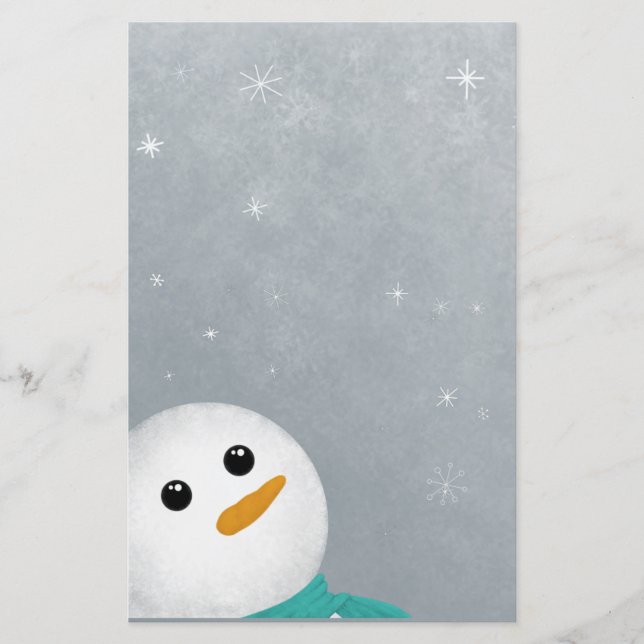 Lámina Que Nieva Snowman (Anverso)