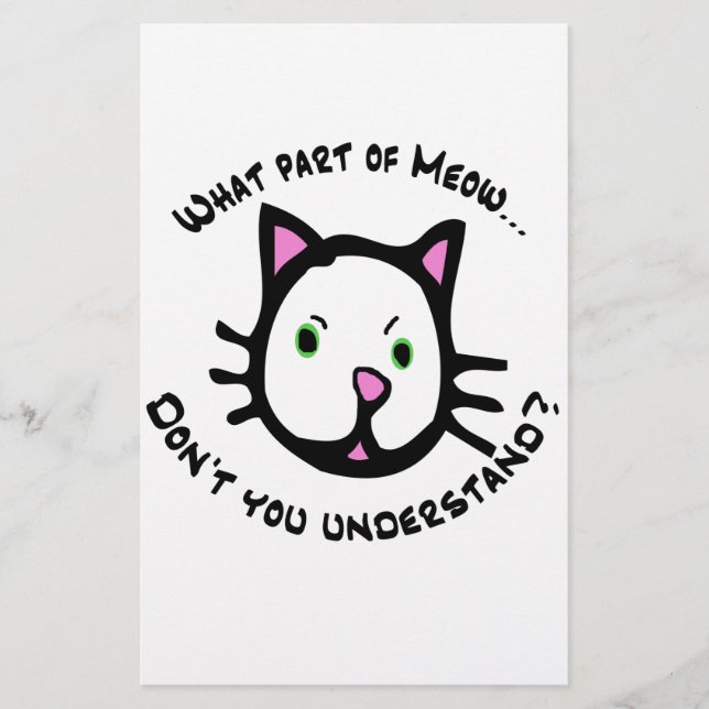 Lámina Qué parte de Meow... (Anverso)