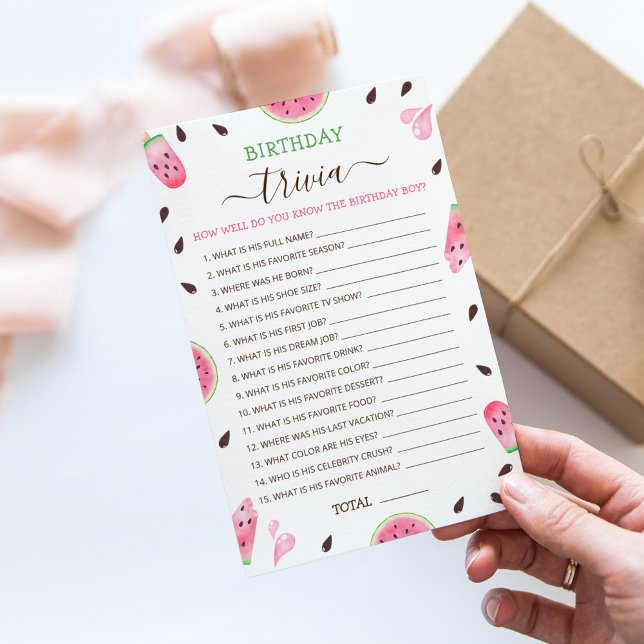 Lámina ¿Qué tan bien conoces el juego del fiesta Birthday (Subido por el creador)