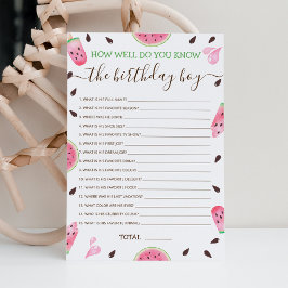 Lámina ¿Qué tan bien conoces el juego editable Birday Boy