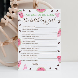 Lámina ¿Qué tan bien sabes qué Chica de cumpleaños es un 