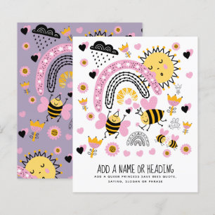Lámina Queen BEES BFF, Baby Girl, Girly Gifts Pink