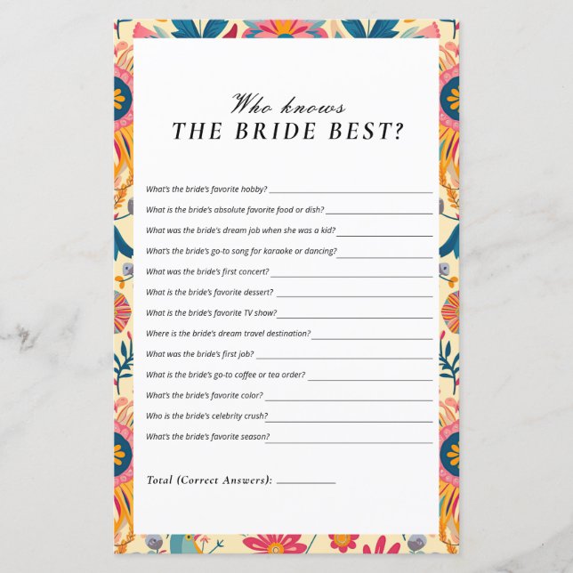 Lámina Quien conoce a la mejor novia mexicana (Anverso)