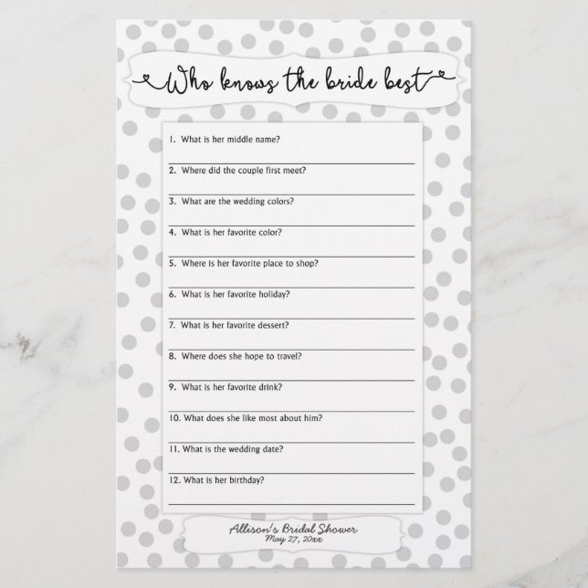 Lámina Quién conoce a la novia dijo que ella dijo que era (Anverso)