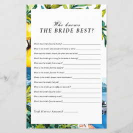 Lámina Quien conoce a la novia mejor ducha nupcial de Ama