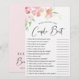 Lámina Quien conoce a la pareja mejor juego de ducha flor
