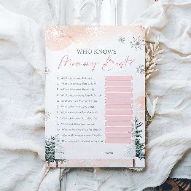 Lámina Quién conoce a mamá mejor juego de Baby Shower (Subido por el creador)