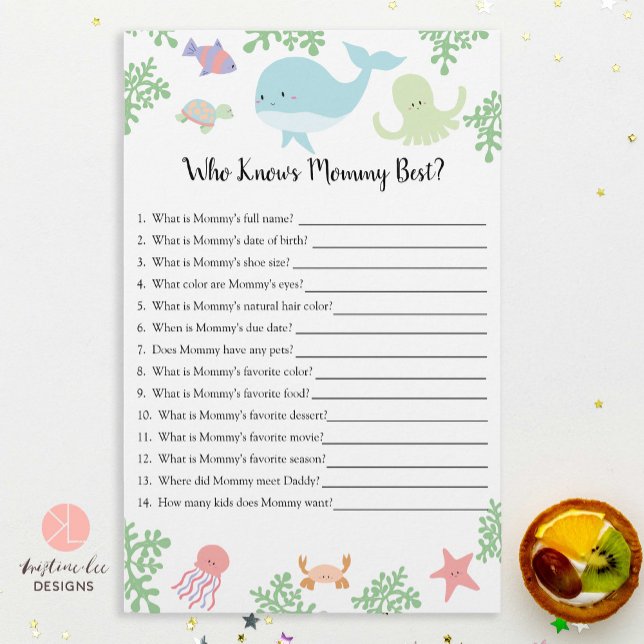 Lámina Quien conoce a mamá mejor juego de Baby Shower Baj (Subido por el creador)