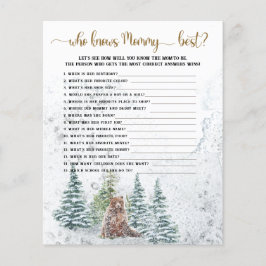 Lámina Quién conoce a mamá mejor juego de ducha