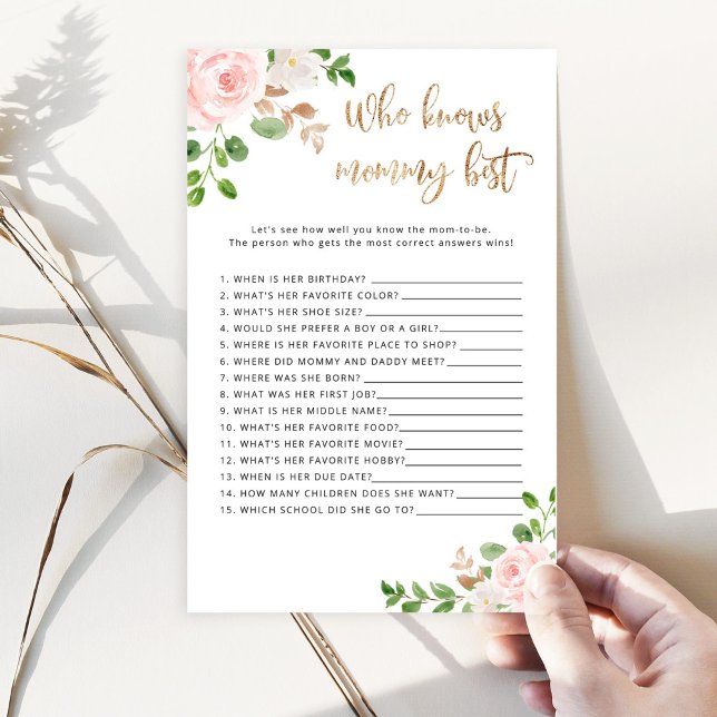 Lámina Quién conoce a mamá mejor juego de ducha bebé (Subido por el creador)