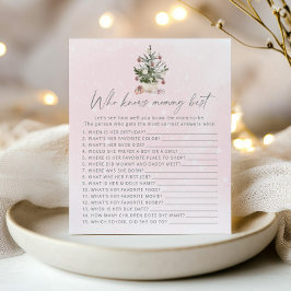 Lámina Quién conoce a mamá mejor juego de ducha de bebé r