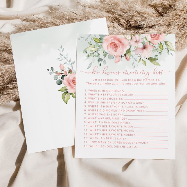 Lámina Quién conoce a mamá mejor juego de eucalipto rosa (Subido por el creador)