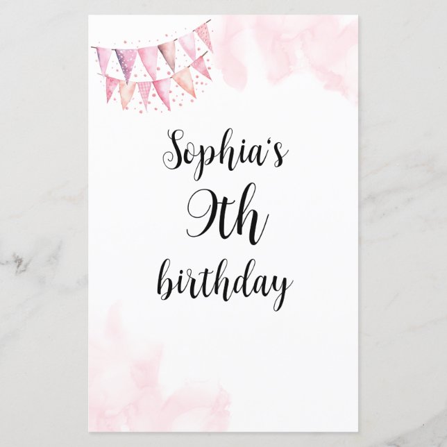 Lámina Quien Conoce Al Chica De Cumpleaños Mejor Juego -  (Reverso)