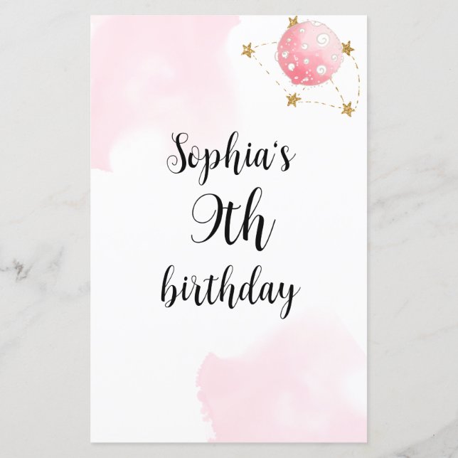 Lámina Quien Conoce Al Chica De Cumpleaños Mejor Juego -  (Reverso)