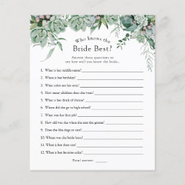 Lámina Quién conoce al mejor juego de novias para novias