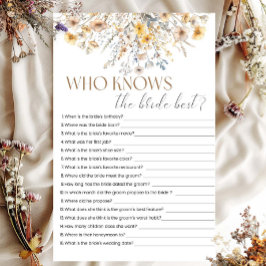 Lámina Quien Conoce El Juego De La Ducha Bridal De La Nov