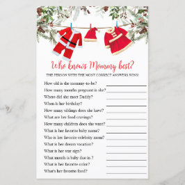 Lámina Quién conoce el juego de mami mejor Navidad