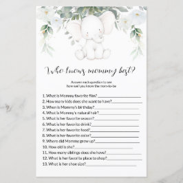 Lámina Quién conoce los mejores juegos de Baby Shower de 