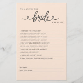 Lámina ¿Quién conoce mejor a la novia?