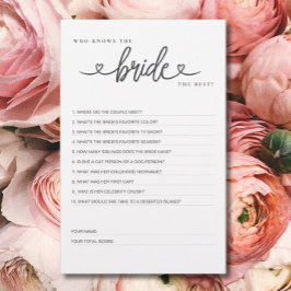 Lámina ¿Quién conoce mejor a la novia?