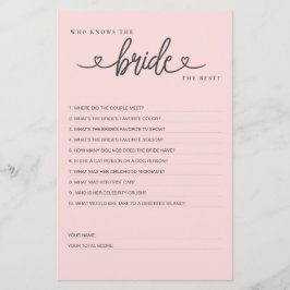 Lámina ¿Quién conoce mejor a la novia?