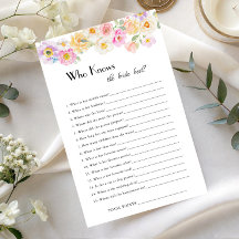 ¿Quién conoce mejor a la novia? Quiz