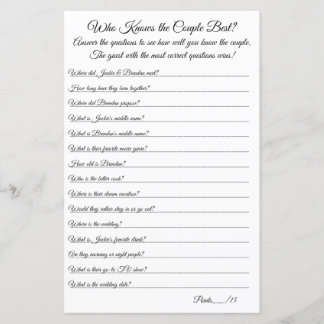 Lámina ¿Quién conoce mejor a la pareja?