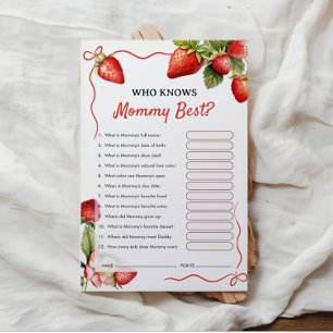 Lámina Quién conoce mejor a mamá   Juego Baby Shower