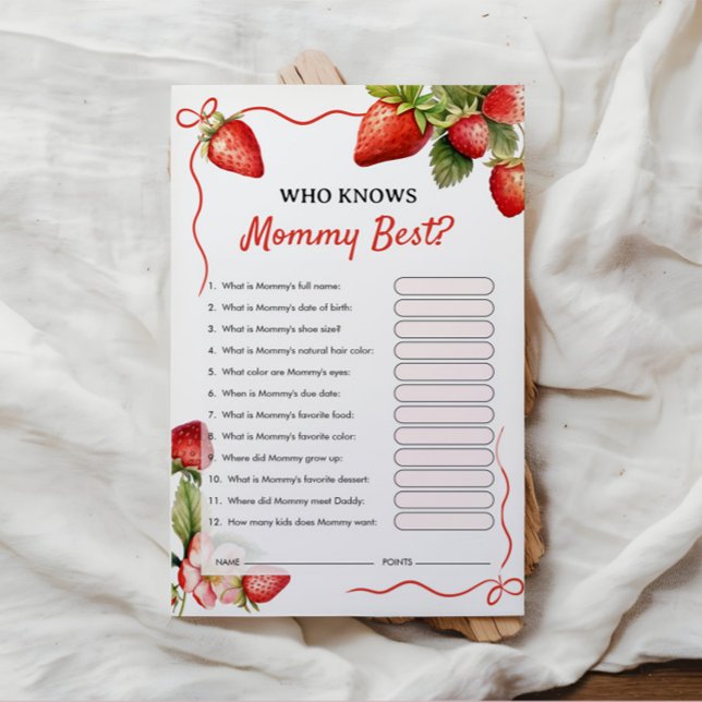 Lámina Quién conoce mejor a mamá | Juego Baby Shower (Subido por el creador)