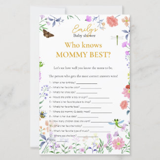 Lámina ¿Quién Conoce Mejor a Mamá? Juego de Baby Shower