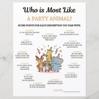 Lámina Quien Es Más Como Un Juego De Animal De Fiesta